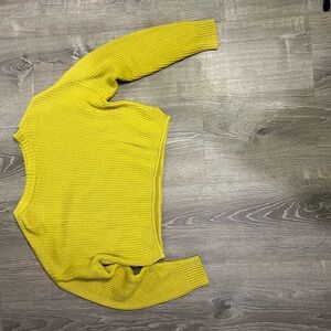 Yellow Ribbed Women's Sweater